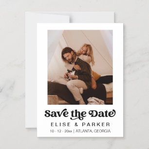 CHARLI Retro Photo Simple Save The Date Magnet