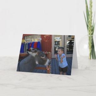 Charlie and the Christmas burro Holiday Card