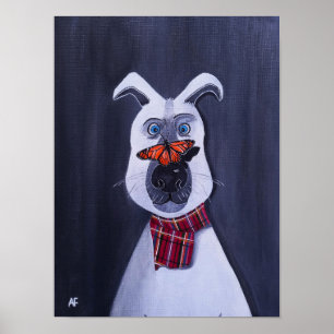 Charlie and the Monarch Painting by Alfred Fox Poster
