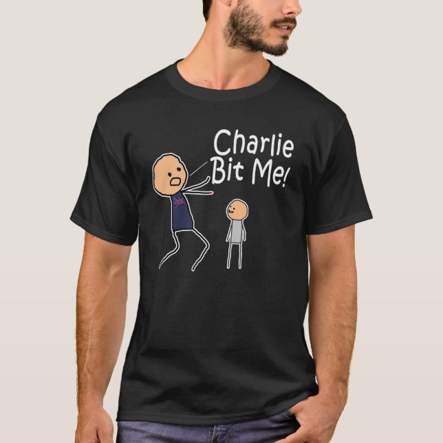 Charlie Bit Me Dark T-Shirt (Front)