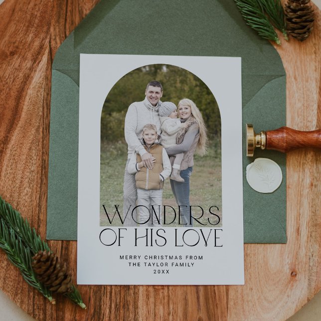 CHARLIE Black Photo Christian Religious Christmas Holiday Card (CHARLIE Black Photo Christian Religious Christmas Holiday Card)