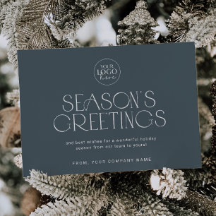 CHARLIE Blue Easy Company Logo Business Christmas Holiday Card