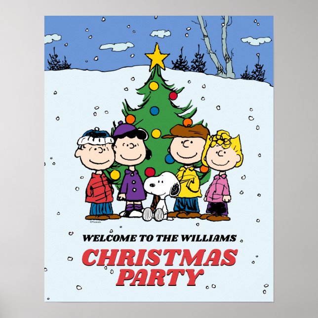 Charlie Brown and Friends Christmas Party Poster (Front)