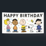 Charlie Brown and Gang Confetti Birthday Banner<br><div class="desc">Make your celebration unforgettable with this Peanuts-themed birthday banner featuring Charlie Brown and the gang. Perfect for creating a festive atmosphere,  this banner adds a cheerful and personalised touch to any birthday party. Ideal for fans of the timeless Peanuts characters.</div>