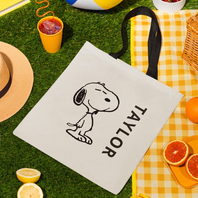 Charlie Brown and Gang Confetti Birthday Tote Bag (Tote bag at picnic)