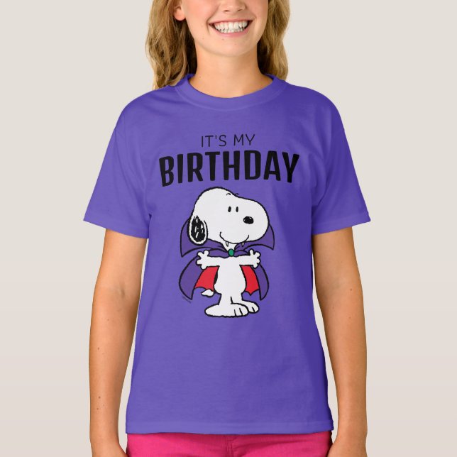 Charlie Brown and Gang Halloween Birthday Party T-Shirt (Front)