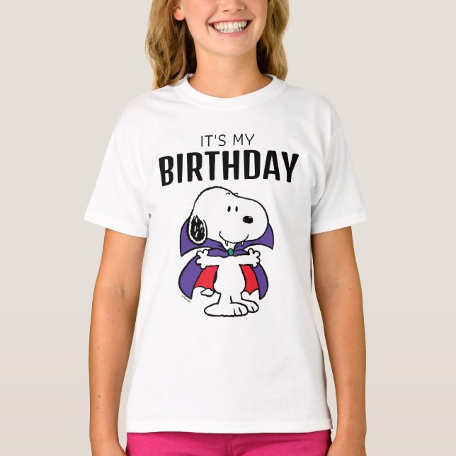Charlie Brown and Gang Halloween Birthday Party T-Shirt (Front)