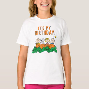 Charlie Brown and Gang Pumpkin Birthday T-Shirt