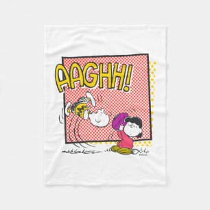 Charlie Brown and Lucy Football Comic Graphic Fleece Blanket