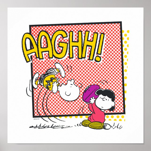 Charlie Brown and Lucy Football Comic Graphic Poster (Front)