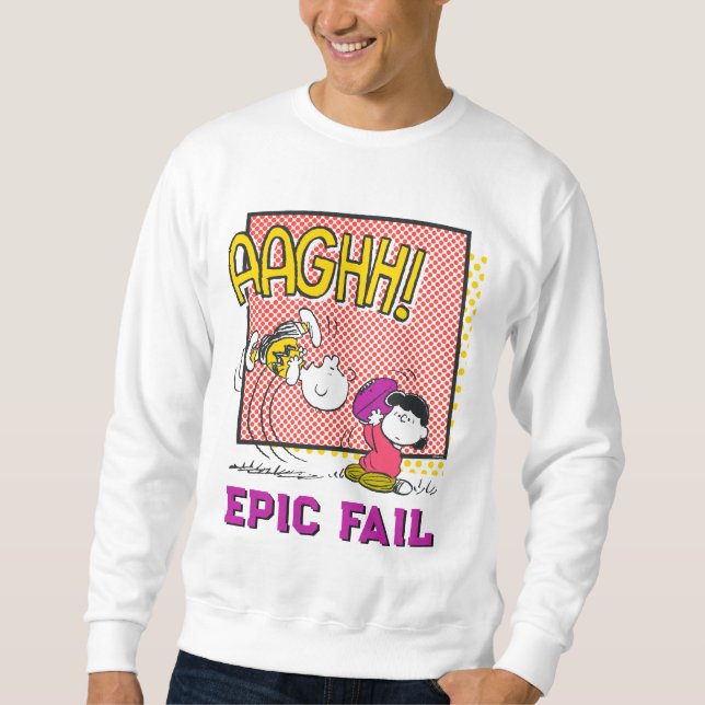 Charlie Brown and Lucy Football Comic Graphic Sweatshirt (Front)
