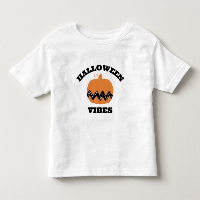 Charlie Brown Orange Pumpkin | Halloween Vibes Toddler T-Shirt (Front)