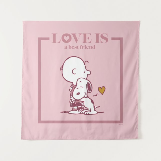 Charlie Brown & Snoopy - Love is a Best Friend Tapestry (Front)