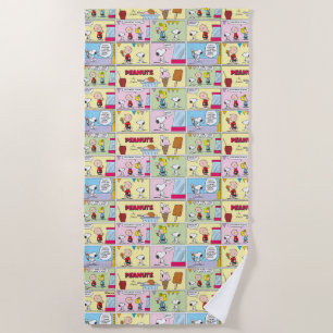 Charlie Brown, Snoopy & Sally   Ice Cream Beach Towel