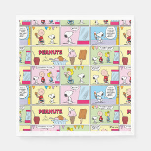 Charlie Brown, Snoopy & Sally   Ice Cream Napkin