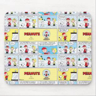 Charlie Brown   Snow Globe Mouse Pad
