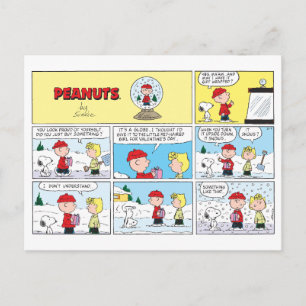 Charlie Brown Snow Globe Postcard