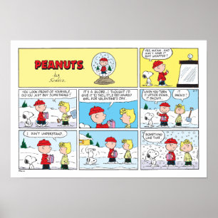 Charlie Brown   Snow Globe Poster