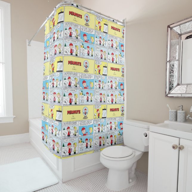 Charlie Brown | Snow Globe Shower Curtain (In Situ)