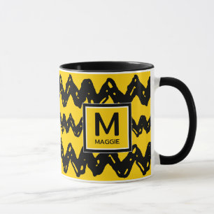 Charlie Brown Zig Zag    Add Your Initial & Name Mug