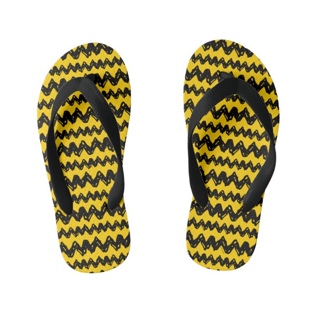 Charlie Brown Zig Zag Pattern Kid's Jandals (Footbed)