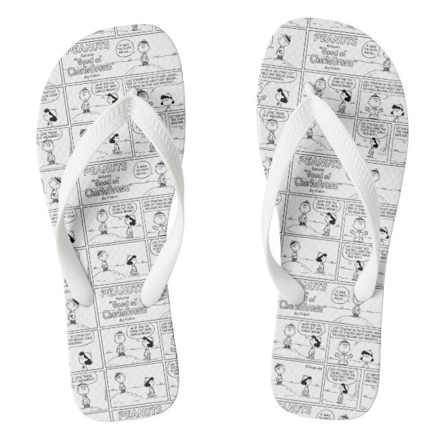 Charlie Brown's Memories At The Pitcher's Mound Jandals (Footbed)