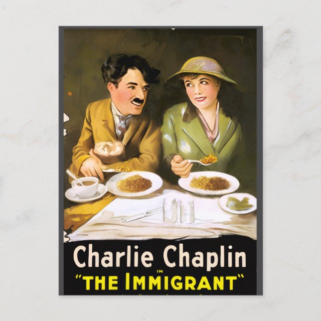 Charlie Chaplin/The Immigrant Postcard (Front)