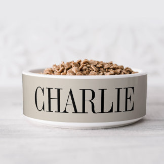 Charlie Classic Name Monogram | Beige Bowl