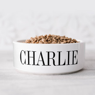 Charlie Classic Name Monogram Dog Bowl