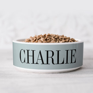 Charlie Classic Name Monogram | Light Blue Bowl