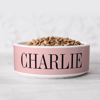 Charlie Classic Name Monogram | Pink Bowl