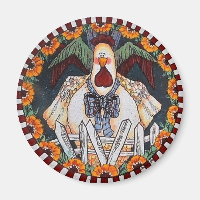 Charlie Cluckleworth Rooster Magnet (Front)