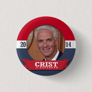 CHARLIE CRIST CAMPAIGN 3 CM ROUND BADGE