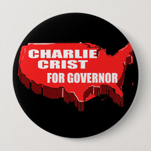 CHARLIE CRIST FOR SENATE 10 CM ROUND BADGE