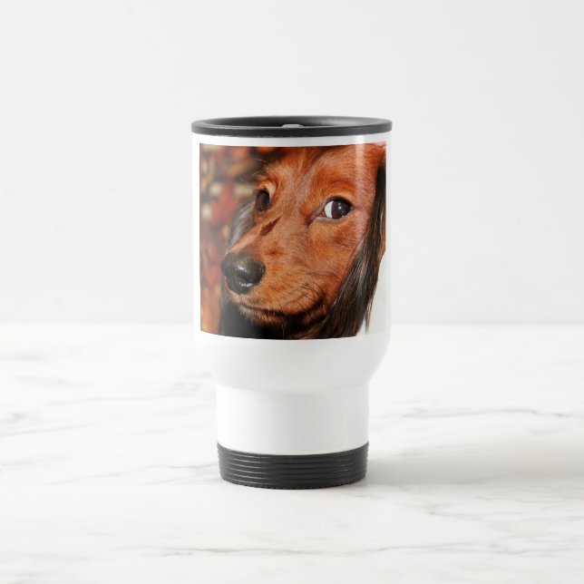 Charlie - Dachshund - Carlson Travel Mug (Center)