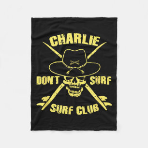 Charlie Don't Surf  Fleece Blanket