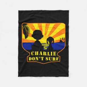 Charlie Don't Surf _ Funny Movie Premium  Fleece Blanket