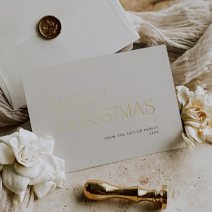 CHARLIE Gold Foil Simple Family Merry Christmas