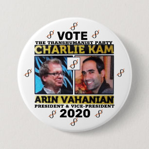 Charlie Kam / Arin Vahanian for President 2020 7.5 Cm Round Badge