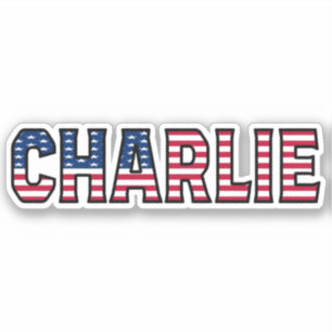 Charlie Name Vorname USA Sticker Stickerset