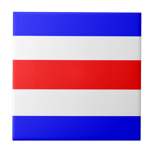 Charlie Red White Blue Tile (Front)