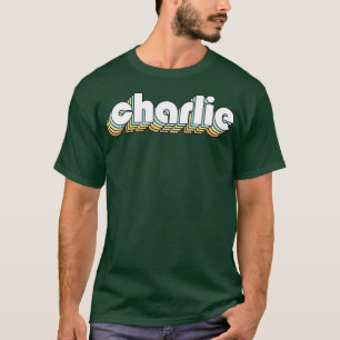 Charlie Retro Rainbow Typography Faded Style T-Shirt