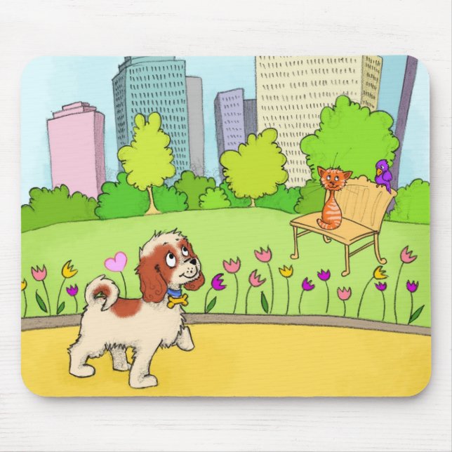 Charlie the Cavalier Central Park Mouse Pad (Front)