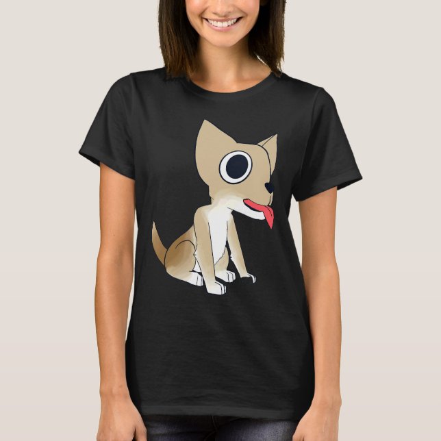 Charlie The Chihuahua Full Colour W Transparent Bg T-Shirt (Front)