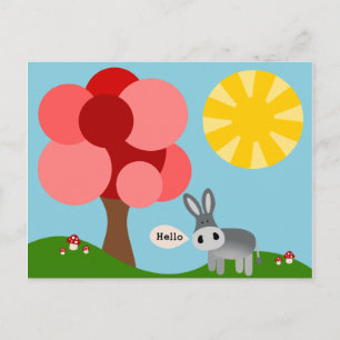 Charlie the Donkey landscape Postcard