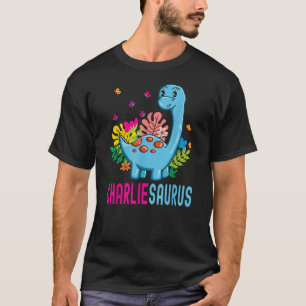 CHARLIESAURUS Personalized Name CHARLIE Dinosaur B T-Shirt