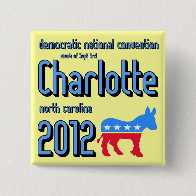 Charlotte 2012 15 cm square badge (Front)