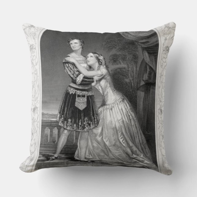 Charlotte and Susan Cushman as Romeo and Juliet, A Cushion (Front)