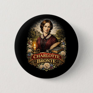 Charlotte Brontë 6 Cm Round Badge