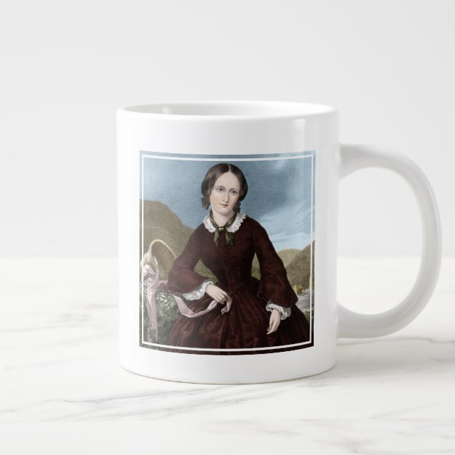 Charlotte Bronte Large Coffee Mug (Right)
